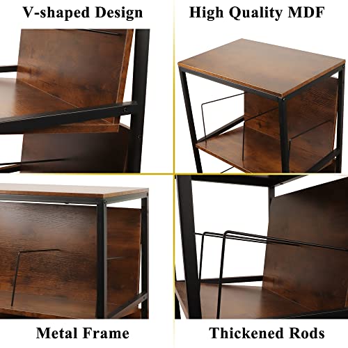 Vinyl Record Storage Record Player Stand VShaped Record Storage Holder