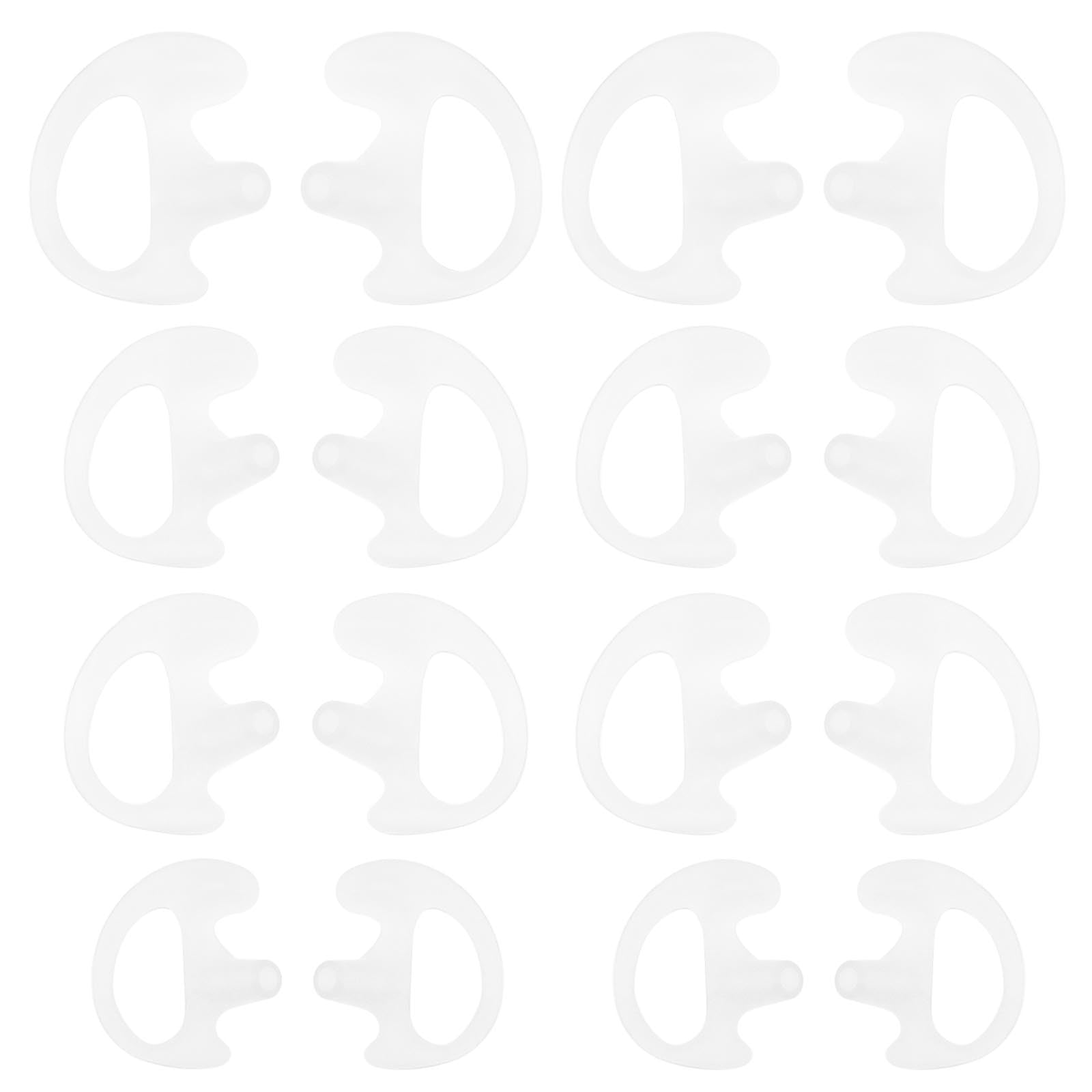 SG Store 8 Pairs Earmould Silicone Earpiece Earbud Earplug for Most Coil Tube Audio Kits Replacement Ear Insert for Left and Right Ears S/M/L White