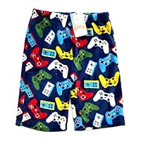 Confetti and Friends Boys Fuzzy Plush Shorts - Gamer - 10/12