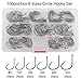 JSHANMEI 100pcs/lot Black Nickle High Carbon Steel Sharp Octopus Fishing Hooks Offset Circle Hooks