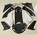 XMT-MOTO Injection ABS Fairing Bodywork Kit fits for Kawasaki Ninja ZX10R 2006-2007, Unpainted White