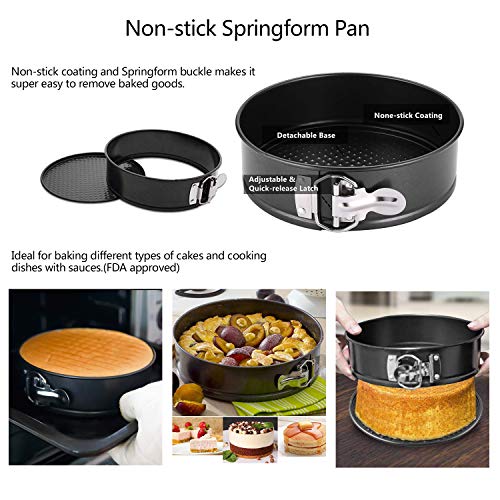 Instant Pot Accessories,Pressure Cooker Accessories Set for Instant Pot 5,6 Qt 8 Quart,with Steamer Basket/Non-stick Springform Pan/Egg Rack/Silicone Egg Bites Mold/Silicone Oven Mitts,8pcs