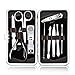 ALICE 12 Pcs Stylish Nail Care Personal Manicure & Pedicure Set, Grooming Kit-Plaid