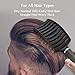 FIXBODY Boar Bristle Hair Brush - Curved & Vented & Oversize Design Detangling Hair Brush for Women Long, Thick, Curly and Tangled Hair Blow Drying Brush (Black)