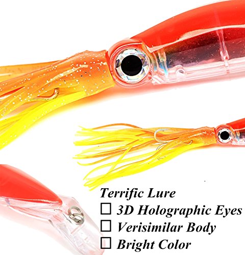 Aomeiter-Squid-Skirts-Hard-Fishing-Lures-Lifelike-Swimbait-Octopus-Bait-with-2-Treble-Minnow-Hooks14-OZ51-IN-Pack-of-6