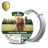 Fedciory Flea and Tick Prevention Collar for Dogs Up to 8 Months Protection Hypoallergenic and Waterproof Flea & Tick Control Adjustable Size Fits All Large Medium and Small Dog