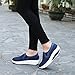 L LOUBIT Women Wedge Shoes Breathable Mesh Platform Sneakers Slip On Comfort Tennis Walking Shoes 1608 Blue 41
