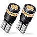 AUXITO 194 LED Light Bulb, Amber Yellow 168 2825 W5W T10 Wedge 24-SMD 3014 Chipsets LED Replacement Bulbs for Car Dome Map License Plate Lights Pack of 2 primary