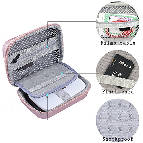 Katia Hard Case for HP Sprocket Portable Photo Printer. Hp Sprocket Case, Also fits Polaroid ZIP Mobile Printer/ZINK Zero Ink Printing Technology/Polaroid Snap Instant Digital Camera - Rose Gold