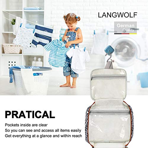 Langwolf Hanging Travel Toiletry Bag for Women and Men, Water-resistant Large Capacity Cosmetic Makeup Travel Toiletries Organizer 5 Langwolf Hanging Travel Toiletry Bag for Women and Men, Water-resistant Large Capacity Cosmetic Makeup Travel Toiletries Organizer