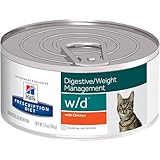 Hill's Prescription Diet w/d Digestive Weight Management with Chicken Canned Cat Food 24/5.5 oz