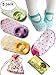BSLINO 8-36 Months Cute Baby Girl Mary Jane Toddler Anti Slip Skid Strap Foot Socks + Gift Bag + Gift Card, Stripes No-Show Crew Boat Socks Footsocks Sneakers, Pack of 5