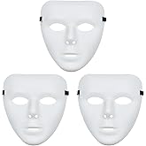 Creativity Street Sad Face Plastic Mask - White Costume Mask For Kids