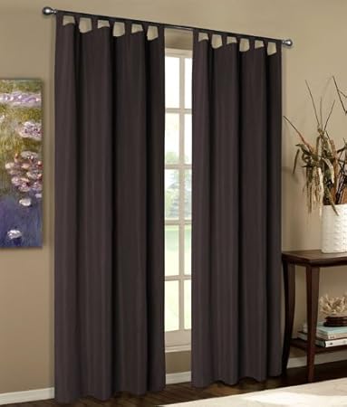 Mikrofaser Vorhang Blickdichte Matte Unifarbene Gardine Braun Schlaufen 225x140 Schal Material Aus Microsatin Gewebe 204000 Amazon De Kuche Haushalt