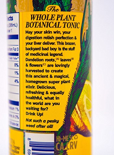 Prebiotic Tea LION (Blood Orange Ginger) Dandelion, Improve Digestion, Reduce Bloating, Our Prebiotics, Feed Your Probiotics, Boost Immune System, Delicious and Refreshing Bottled Tea, Dandelion Leaf