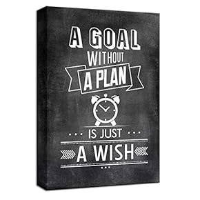 Canvas Wall Art Inspirational Quotes for Office Painting Artwork for Home Prints Framed - 12x18 inches