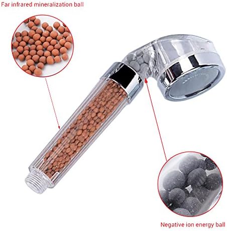 Your Supermart Luxury Handheld Shower Head Transparent Handheld Anion SPA Water-saving Bath Spray Shower Head Nozzle