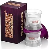 Ice Ball - Keeps Drinks Cold For Longer - Makes Perfect 2.5 Inch Ice Balls - 30% Bigger Ice Sphere Than Tray Molds - Ideal For Cocktails - Set of 2 Molds