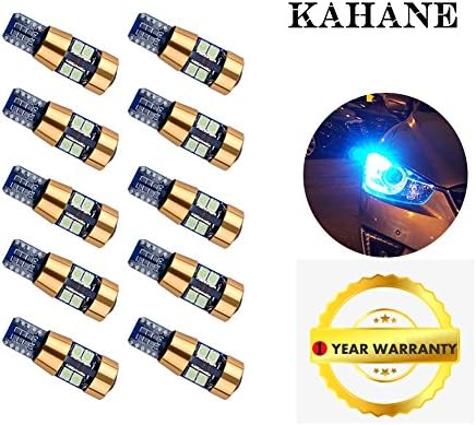 KAHANE T10 3030 19SMD W5W Wedge Car LED Bulb Super Bright Replacement Bulbs Error Free for Car Dome Map Reading License Plate Lights 12V(Pack of 10)