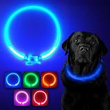 PetSol LED Dog Collar Blue USB Rechargeable Flashing Light Safety Collar view 8