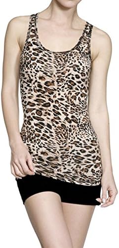 Simply Savvy Co USA - Leopard Animal Print Sleeveless Camisole Crop Tank Top