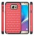Style4U Hybrid Rhinestone Crystal Case with Stylus for Galaxy Note 5, Red / Black