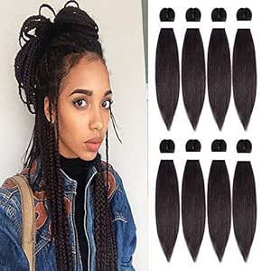 Amazon.com : 8 Packs Braiding Hair Prestretched Braiding Hair Yaki