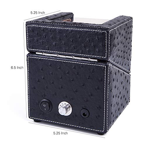 BUG HULL Watch Winder for Automatic Watches, PU Leather Watch Winder with Winder Space and Extremely Quiet Japanese Motor