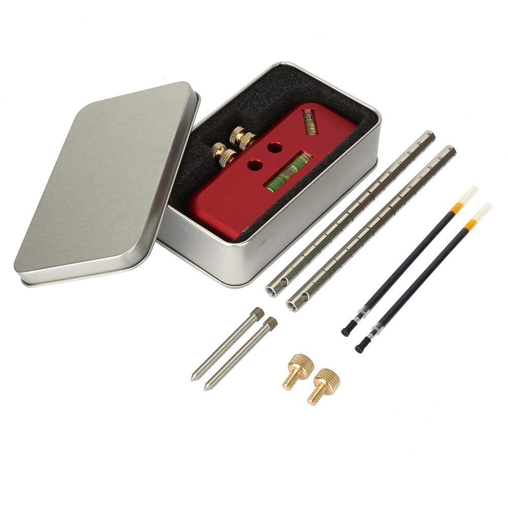 Woodwork Marking Gauge, Woodwork Draw Line Adjustable Aluminum Alloy Marking Gauge Wood Scribe Mortise Tool with Two Level Bubbles