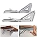 Farmunion 2pcs White Metal Triangle Folding Shelf Bracket Support Wall Bracket