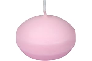 Zest Candle 24-Piece Floating Candles, 1.75-Inch, Light Rose