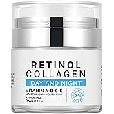 Collagen & Retinol Face Cream - 7% Hydrating Complex Anti Aging & Wrinkle Moisturizer, Firming Cream with Advanced Moisture Lock, Day & Night Face Cream for Women & Men, 1.75oz
