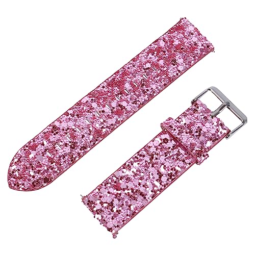 DIYEAH Shiny Replacement Watch Band for Watch Comfortable Strap Pink Durable Skin-friendly Material for All-day Wear