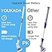 YOUKADA Upgraded Spin Scrubber, 3 in 1 Electric Cleaning Brush, 360 Cordless Replaceable Brush, Multi-Purpose Power Surface Scrubber for Bathroom Swimming Pool Wall and Floor for Father's Best Gift