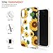 JIAXIUFEN Clear Case Cute Girl Sunflowers Slim Shockproof Flower Floral Desgin Soft Flexible TPU Silicone Back Cover Phone Case for iPhone Xs Max 2018 6.5 inch