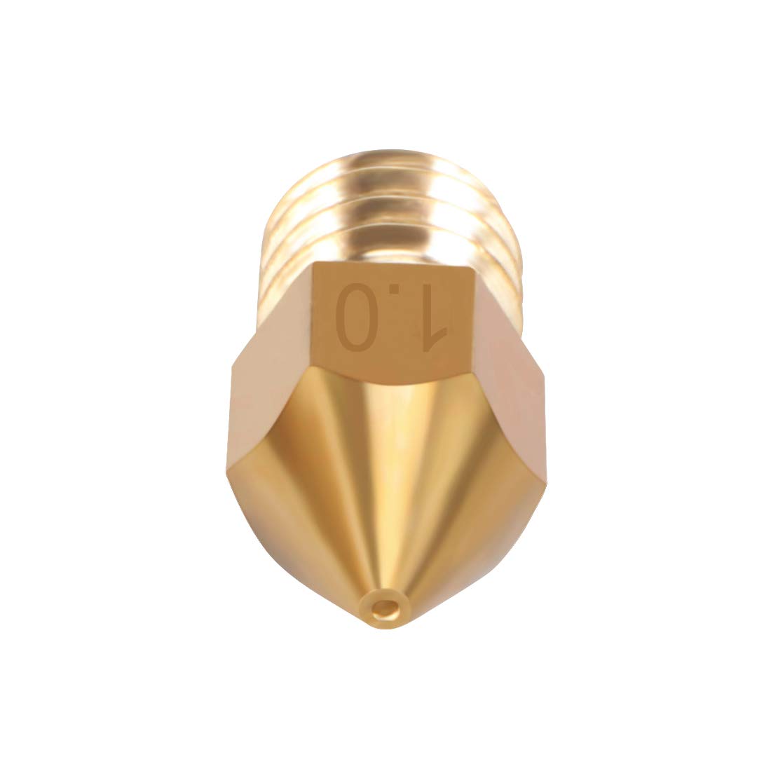 Andux 10 Pcs 3D Printer Accessories Print Nozzle Pointed Brass Nozzle DYJPZ-01(1.0mm)