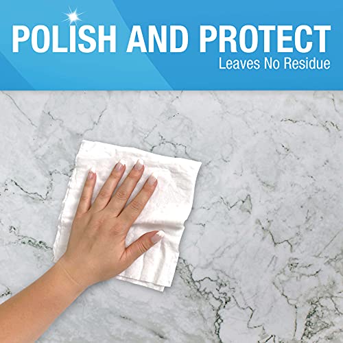MiracleWipes for Granite & Stone, Clean, Protect, Polish Stone, Marble