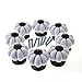 8 Pack Pumpkin Ceramic Cabinet Kitchen Drawer Door Pull Knobs White Handles 40mm By YUYIKES