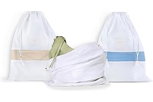 Hayden Hill Luxury Organic Cotton Dust Bags For Handbags - 3 Pack Medium - 20" Purse Storage, Shoe Bags and Handbag Organizer For Closet - Certified Carbon Neutral