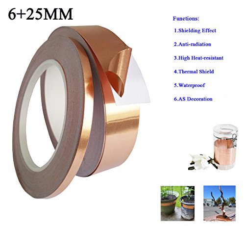 Rose Gold Foil Washi Tape(25mm+6mm X 30M)Wedding Washi Tape - Copper Washi Tape - Metallic Foil Washi Tape - Plain Washi Tape Electrical Repairs Paper Decor - Scrapbooking