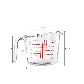 Amazon.com: Baking Tools - Taza medidora de cristal templado ...
