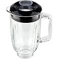 Veterger Replacement Parts 5-Cups Glass jar with lid,Compatible with BLACK&DECKER 10-Speed Blender BL2010BPA/BL2010BP/ BL2020S/ BL-2020/ BL2010BG
