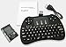 MXQ H9 2.4GHz Black Mini Wireless Keyboard with Touchpad Air Mouse Remote for Android TV BOX,XBOX 360,PC, iPad, PS3