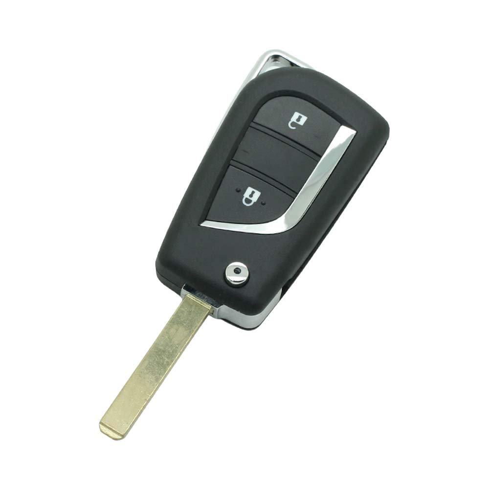 BROVACS Replacement Key Shell Compatible with TOYOTA 2 Button VA2 Blade Keyless Entry Remote Flip Key Case Fob PG431