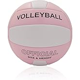 VerdeFlow Volleyball Ball Official Size 5 Volleyballs for Indoor Outdoor Beach Pool Game Play for Team Beginners Professional TPU Leather Training Practice Volley Balls
