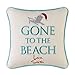 Gone to the Beach, Love Santa Christmas Pillow, 10 Inches Square