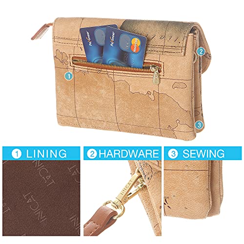 MINICAT Crossbody Purse Bulit in Wallet Small Crossbody Bags