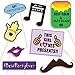Bat Mitzvah Photo Booth Props - DIY Kit: Banners, Signs, Glasses, Mustaches, Jewish Phrases, Etc - Girl, Scrapbook or Party Favors Idea - Decorations Supplies - 26 pcs for Multiple Booths