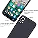 Compatible with iPhone Xs/X Case, iPhone 10 Case, JASBON Liquid Silicone Phone Case with Free Screen Protector Gel Rubber Shockproof Cover Full Protective Case for Apple iPhone Xs/X-Black