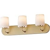 Maxim Lighting 12893WTNAB Durham - 3 Light Bath Vanity-8 Inch Tall and 24 Inch Wide, Finish Color: Natural Aged Brass